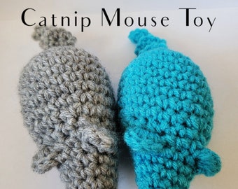 Catnip Mouse Toy Crochet PDF Pattern