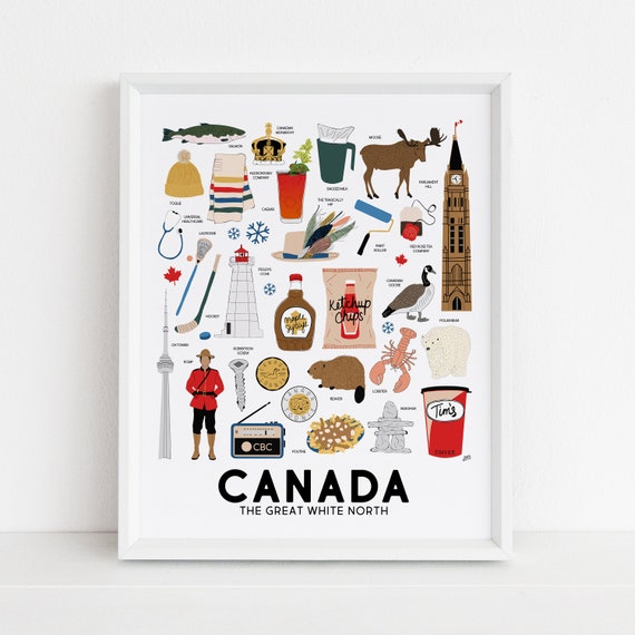 ART PRINT Canadian Collection the Great White Etsy