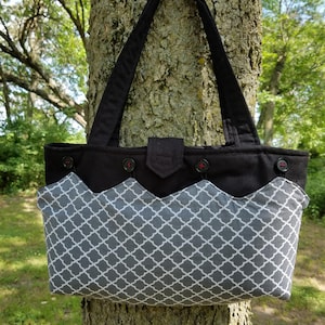 Patrón de costura para bolso con funda intercambiable.