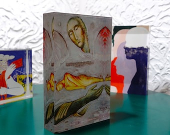 Man of Sorrows Icon, Dead Christ, Plexiglass Religious Art (10cm X 15cm)