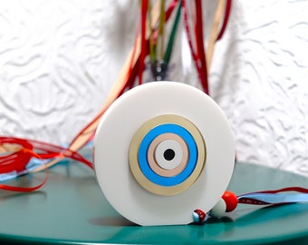 Plexiglas Evil Eye Home Decor: Greek Good Luck Charm