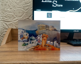 Bloque de plexiglás del Partenón: decoración griega antigua, hecho en Grecia