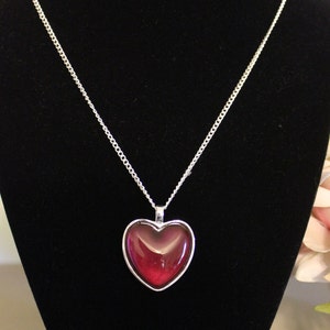 Heart Necklace - Silver Finish - Flat Colors