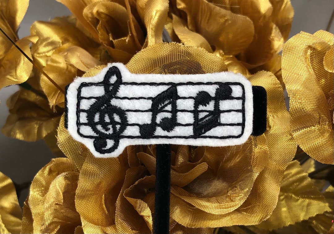 Music Notes and Bars Hair Clips