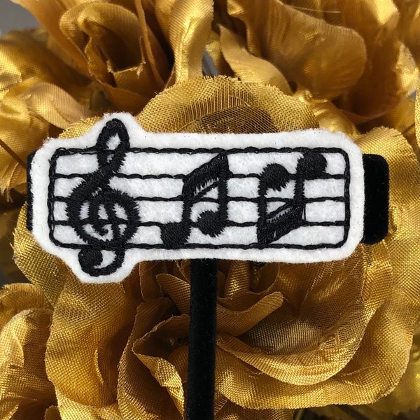 Music Notes and Bars Hair Clips