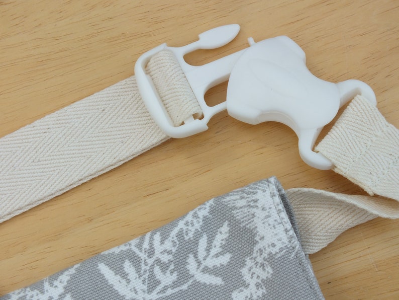 Hip Purse Grey Belt Bag Flat Fanny Pack or Travel Wallet Money Belt Waist Bag Bum Bag