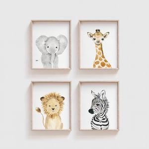 Safari Nursery Decor, Neutral Nursery Art , Kids , nursery art, Safari theme, baby shower, safari nursery prints, jungle nursery wall art