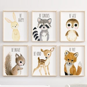 Woodland Nursery Decor, Nursery Art, Nursery Prints, Nursery Wall Art, Woodland Animal Prints, Nursery Decor, Forest Nursery, Woodland baby