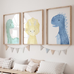 Baby Dinosaur Print | Nursery Wall Art | Nursery Decor | Nursery Dinosaurs | Watercolor Dinosaurs | Baby shower Gift