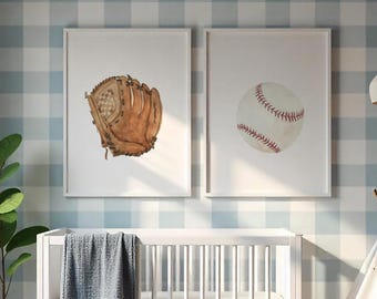 Sports Nursery Decor, Boy Nursery Sports Wall Art