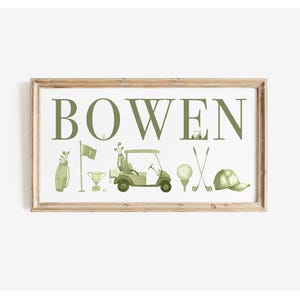 Golf Kinderzimmer Kunst, Golf Kinderzimmer Dekor, Kinderzimmer Namensschild, über Krippe Dekor, Kinder Flecken Kinderzimmer, Golf Namensschild, personalisierte Kinderzimmer Dekoration