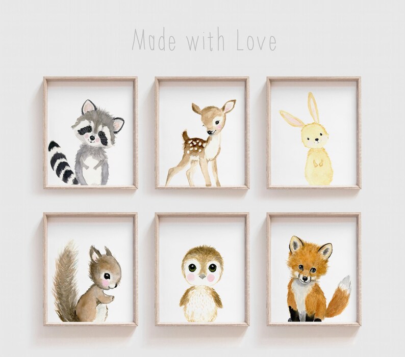 Woodland Nursery Decor Nursery Art Nursery Prints Nursery Etsy