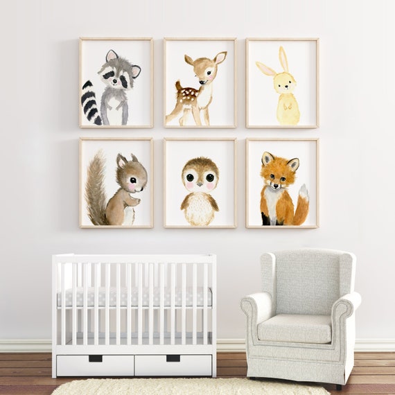 Woodland Nursery Decor Nursery Art Nursery Prints Nursery