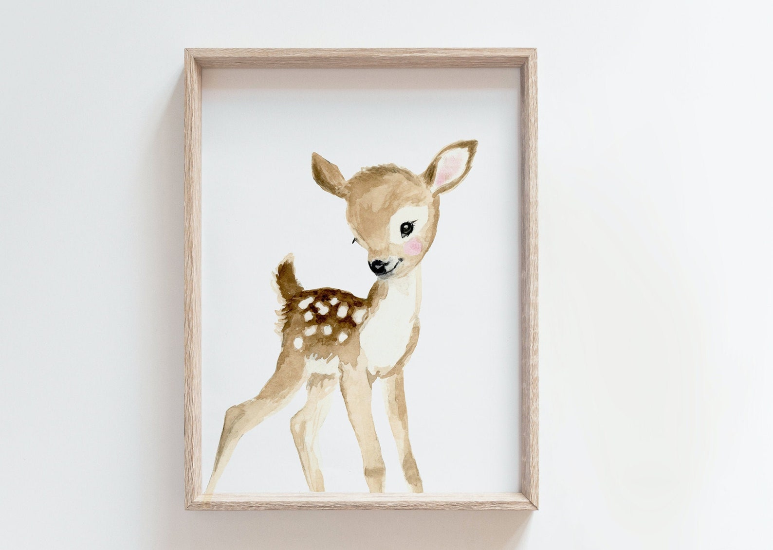 Woodland Nursery Prints Baby Deer Fawn Deer Nursery Art Etsy
