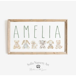 Baby name sign, Personalized Nursery Decor, Name Sign For Nursery, Nursery Pano Art, Nursery Art Safari Nursery Art, Personalized Baby Decor