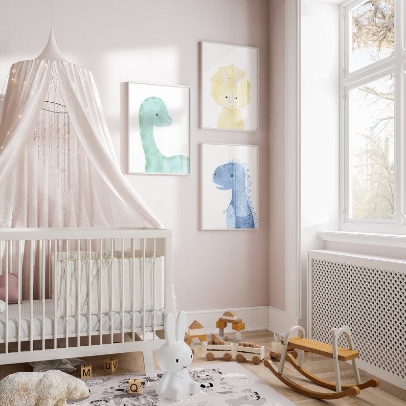 Baby Dinosaur Print | Nursery Wall Art | Nursery Decor | Nursery ...
