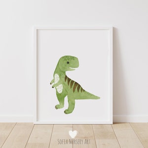 Set of 6 Dinosaur Nursery Prints, Nursery Wall Art, Dinosaur Decor ...