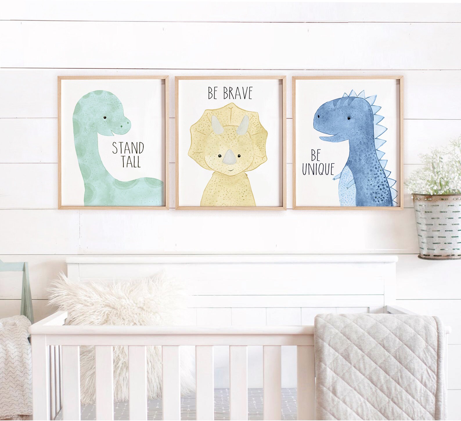 Baby Dinosaur Print Nursery Wall Art Nursery Decor | Etsy