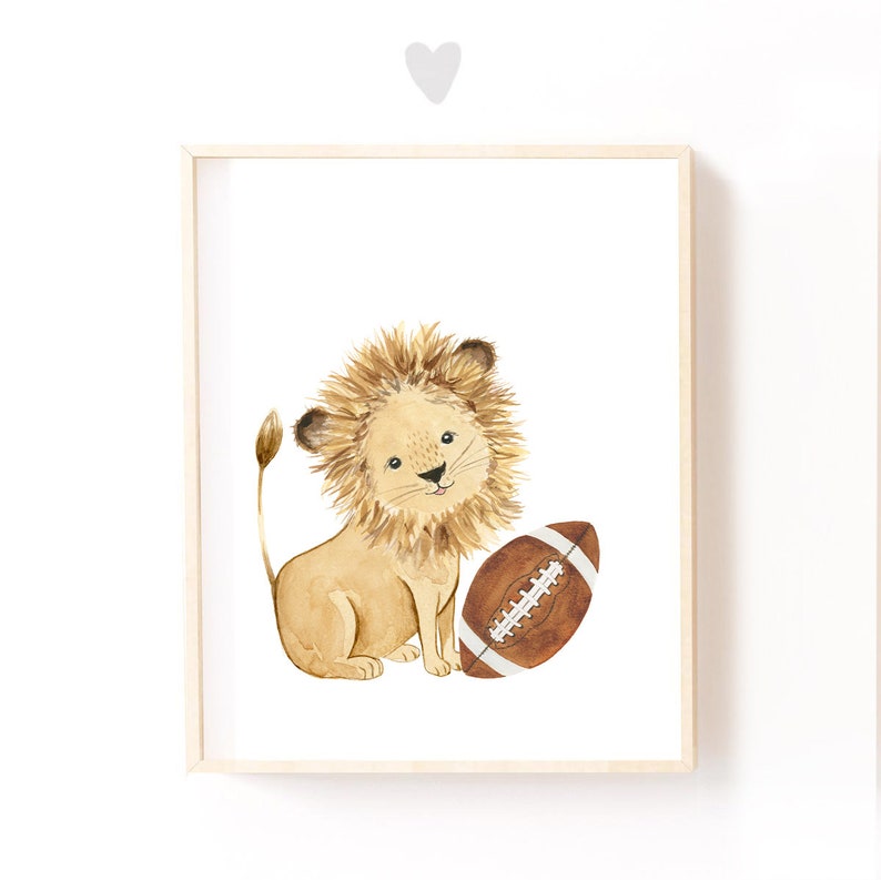 Sports Nursery Decor Safari Nursery Decor Baby Animals Sport Etsy