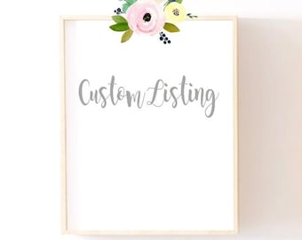 Custom listing for Nicole, Ocean whale 16X20 paper