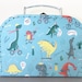 Kids Craft Kit, dinosaur gift, dinosaur print, children's craft, storage Suitcase, craft kits for kids, paper craft, arts - Small