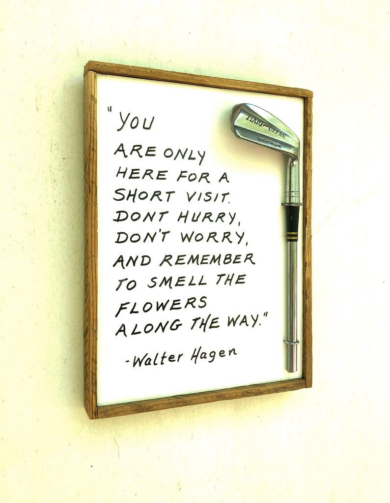 Golf Wall Art/ Rustic Wood Golf Sign Walter Hagen Etsy