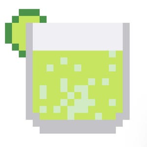Mini Margarita-naaldpuntsteekgids - borduurtashanger - cocktailnaaldpunt - kruissteekpatroon - borduursteek-pdf