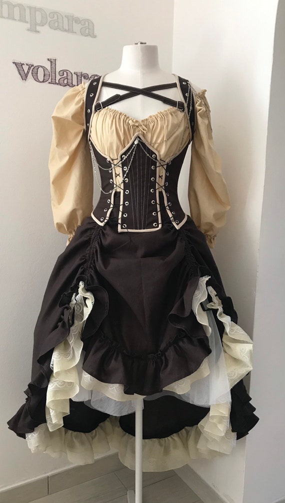 beige pirate dress El Dorado Dress main image 1