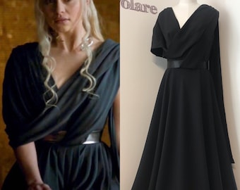 Cosplay Daenerys Targaryen Schwarzes Kleid von Games of Thrones