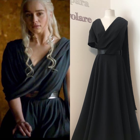 Cosplay Daenerys Targaryen Vestido Negro de Juegos de Tronos - Etsy España