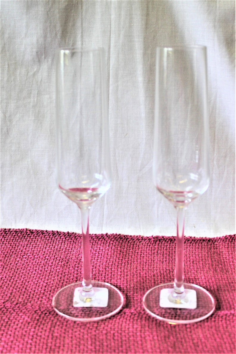 Tall Elegant Crystal Pier 1 Champagne Flutes 2 for Price of 1 Etsy