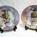 Vintage I Godinger 1855 Emailde Limoges decor' 'a la main 'a S Marino Set of 2 Topiary Fruit Trees, Beautiful Decorative Collector Plates