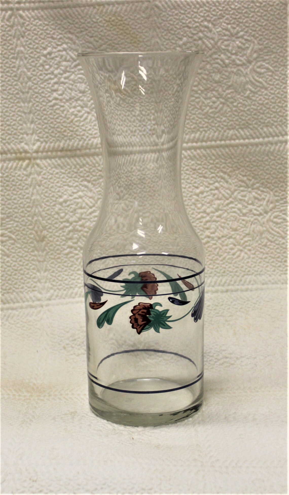 Vintage Libbey Fluted Water/wine Carafe With 4 Stemmed Etsy