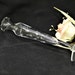Vintage MId Century Crystal Floral Etched Glass 10 Inch Bud Vase, Tall & Elegant Beautiful Home Decor, Wedding Decor, Vintage Crystal Accent