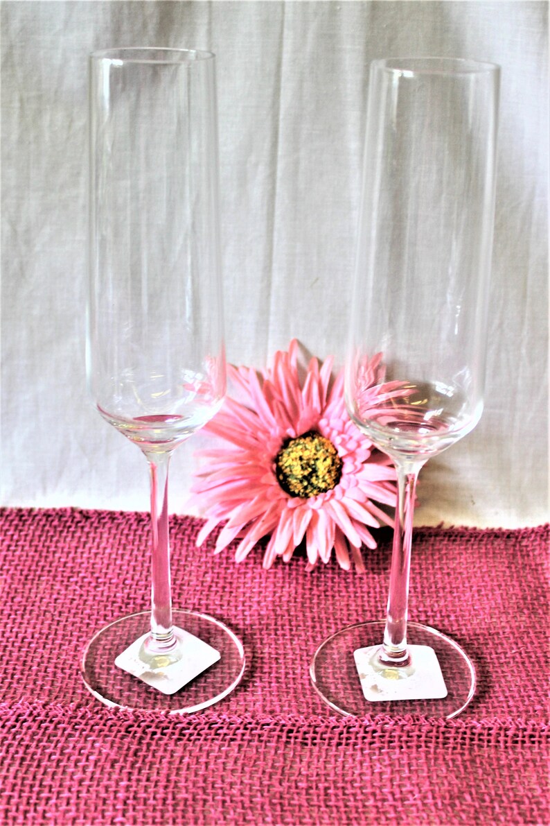 Tall Elegant Crystal Pier 1 Champagne Flutes 2 for Price of 1 Etsy