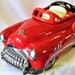 Vintage Glenn Appleman 1981 Signed & Dated 1950's RED BUICK CONVERTIBLE Cookie Jar, Highly Collectible Sought After Automobile Lovers Item
