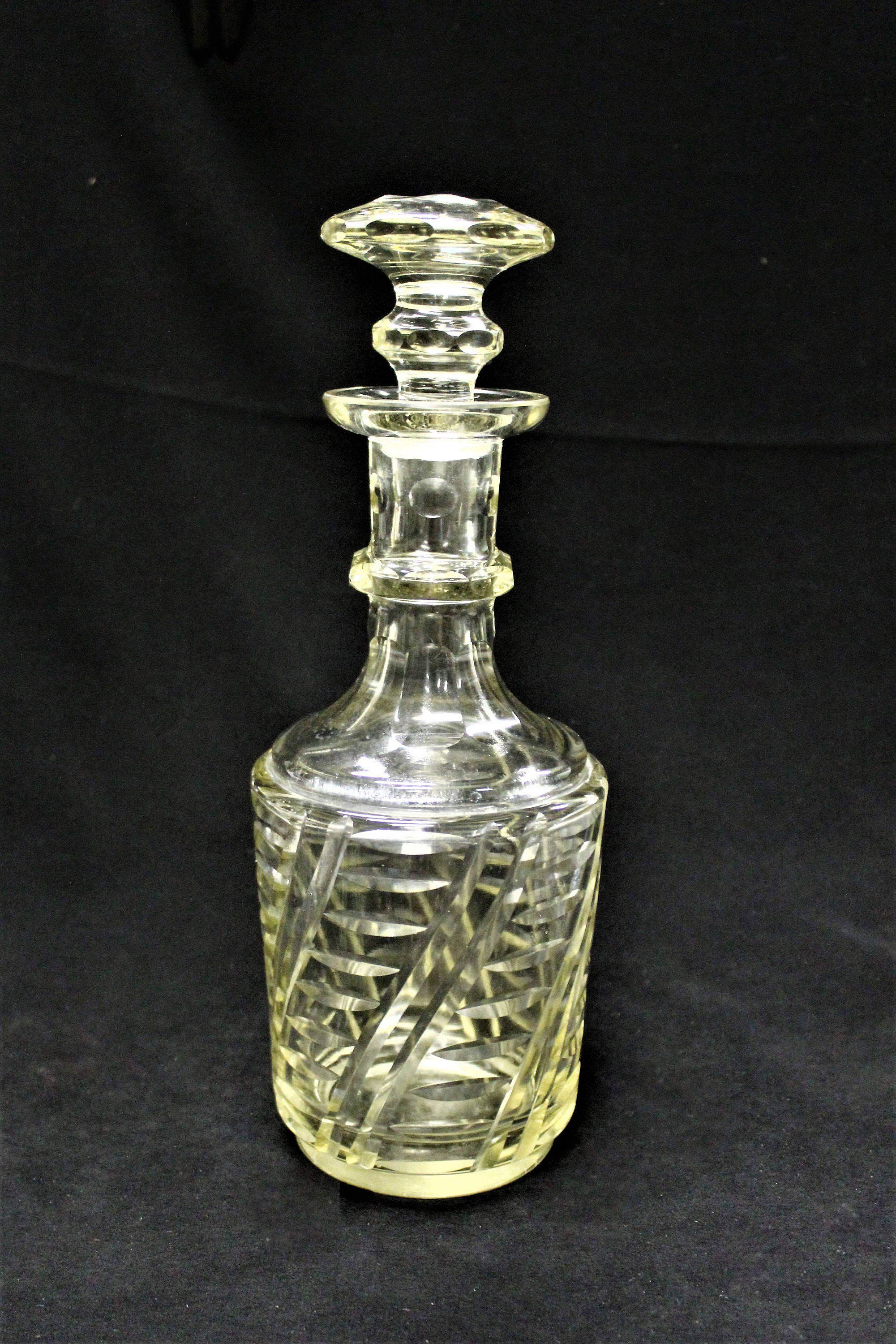 Cut Glass Pressed Glass Crystal Stopper Engraved EAPG Brilliant Crystal