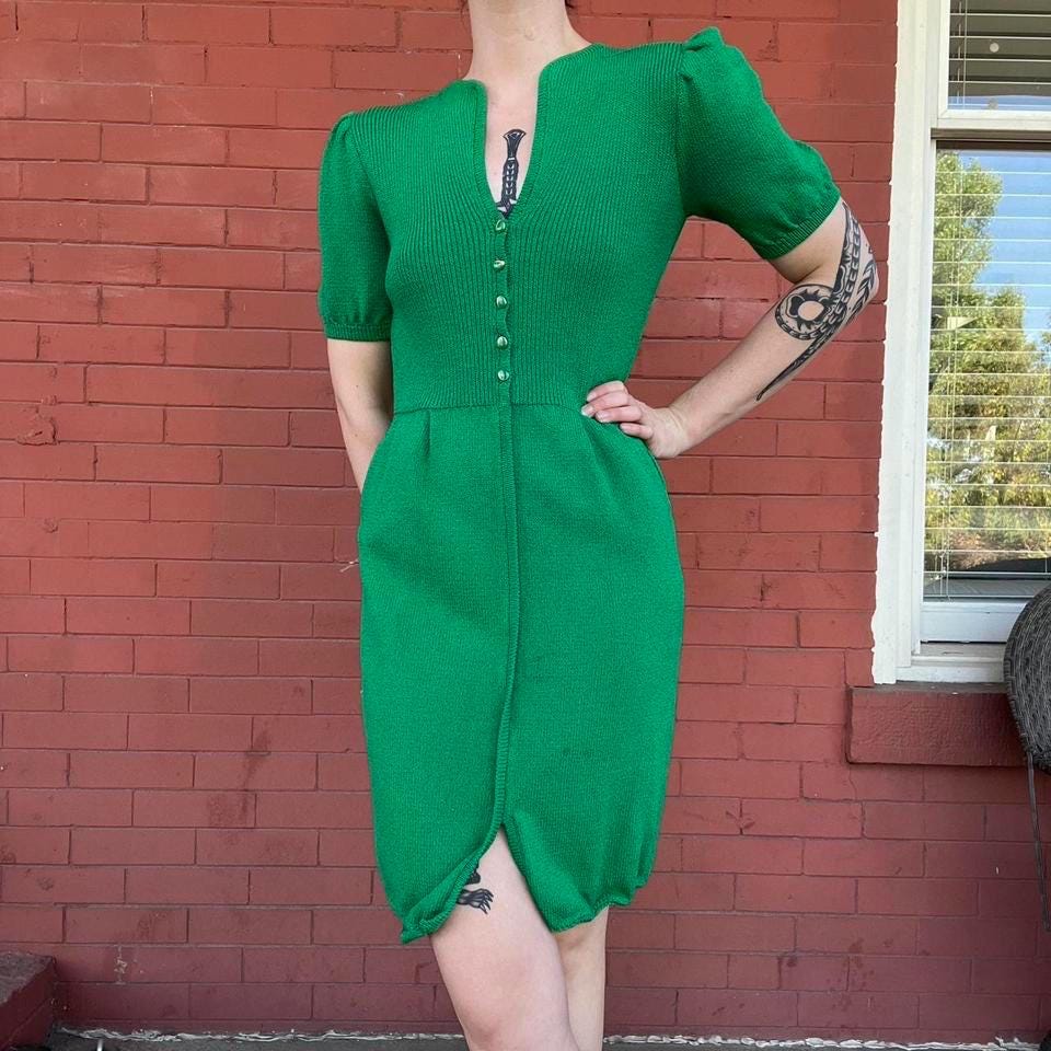 St John Green Dress - Etsy St John Green Dress - Etsy