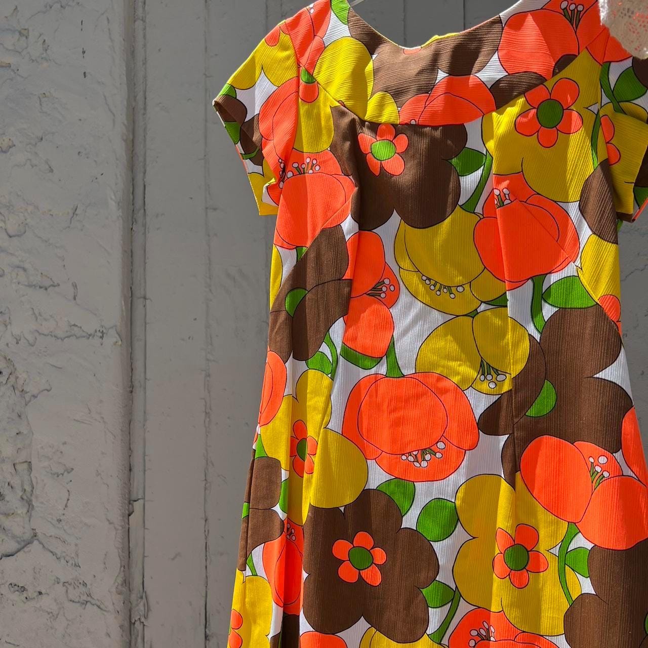 Vintage 1970s Deadstock Hawaiian Retro Floral Vacation Maxi Dress - Etsy
