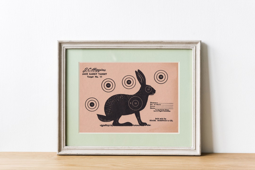 Rabbit Target, Digital Vintage Rabbitt Target, Printable Vintage Target ...