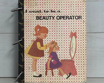 Beautician journal, I want to be Beauty Operator, Golden books, Golden books journal, manicurist gift, beautician gift, cosmetology gift