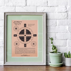 Sighter Target, digital vintage Sighter target, printable vintage target, Vintage Higgins target, Vintage Sears target, 5 x 7 size sighter image 1