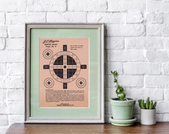 Sighter Target, digital vintage Sighter target, printable vintage target, Vintage Higgins target, Vintage Sears target, 5 x 7 size sighter