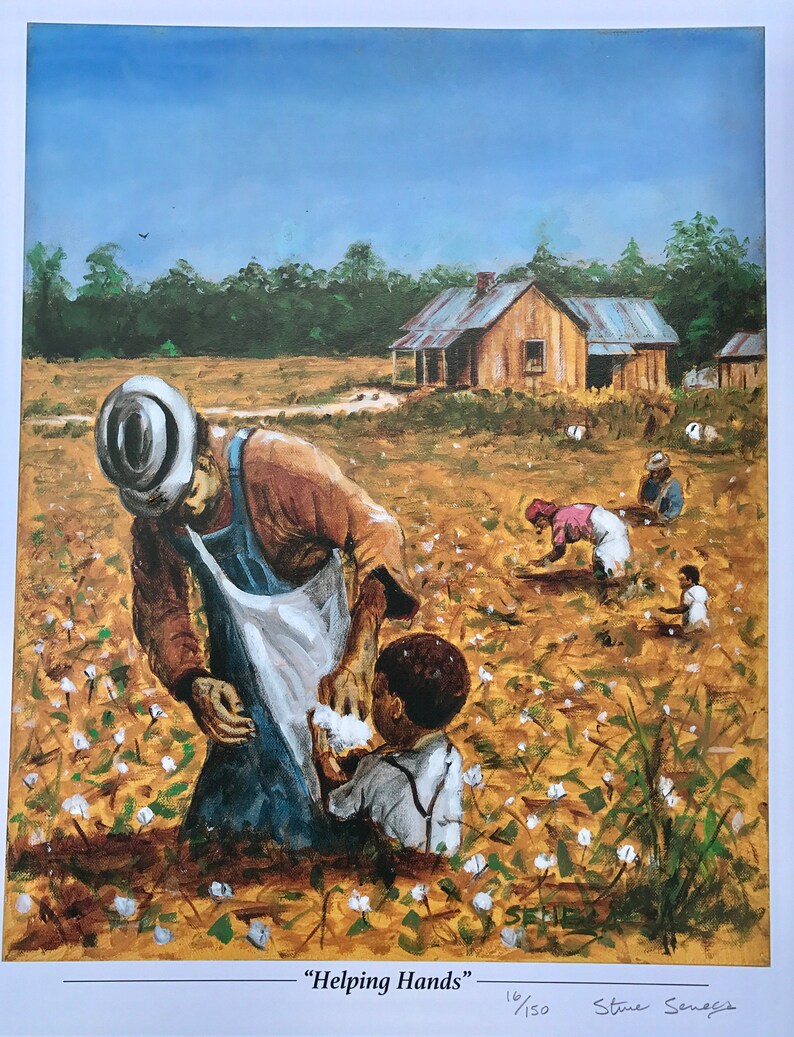 Cotton Field Art Print African American Art Black History - Etsy