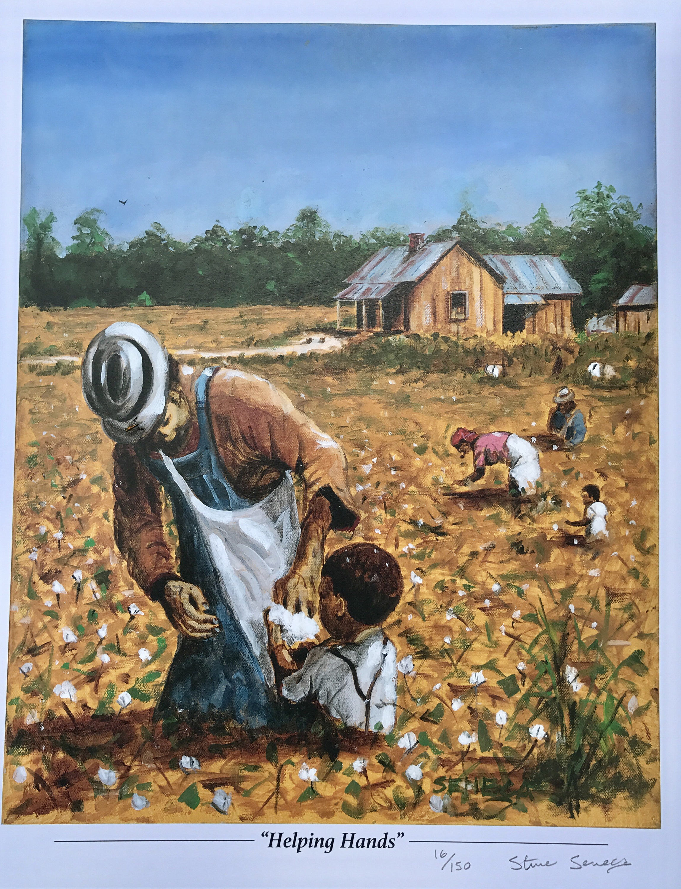 Cotton Field Art Print African American Art Black History Etsy
