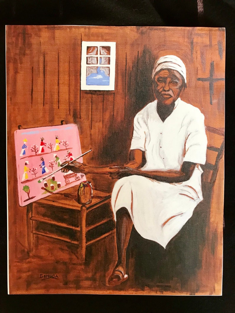 Clementine Hunter art print African American art Louisiana Etsy