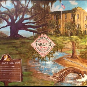 Avery Island Louisiana art print, Cajun art print, Tabasco decor