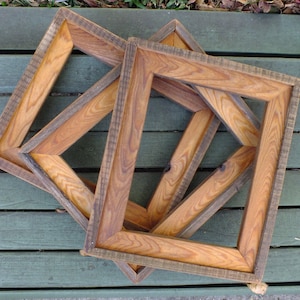 CYPRESS reclaimed wood frame with or without glass, Rustic salvaged wood picture frame.
