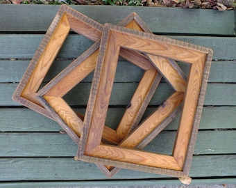 CYPRESS reclaimed wood frame with or without glass, Rustic salvaged wood picture frame.