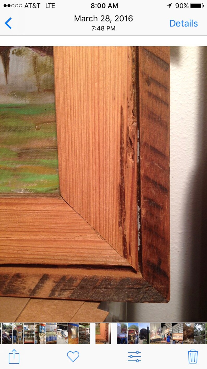 CYPRESS reclaimed wood frame with or without glass Rustic Etsy